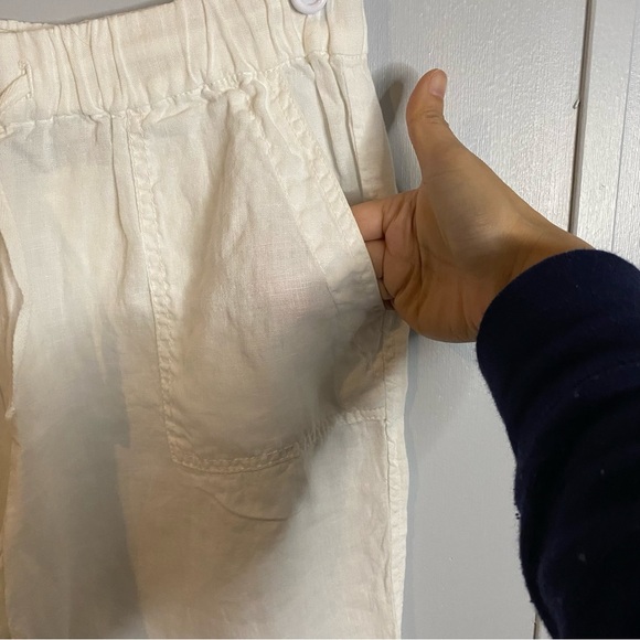 JOIE White Linen Jogger Pants Size Small - Picture 5 of 8